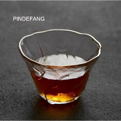 2 Pieces Japanese Zen Cup 75ml Handcrafted Hot Tea Glass Cup Kung-fu Teaware Matcha Yunomi Sake Coffee Mug