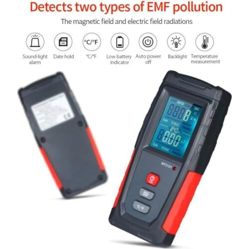 50% Hot Sales WT3121 Handheld Digital LCD EMF Meter Electromagnetic Radiation Tester Detector