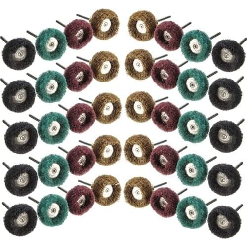 Abrasive Wheels 80 Pack 1inch Abrasive Wheel Buffing Polishing Wheel Burr for Proxxon Rotary Tools 1/8 inch (3mm)