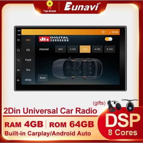 4G 64GB DSP HIFI Android 10 Car Radio GPS Navigation 2 Din Multimedia Video Player Universal 7inch Screen Audio Stereo 2Din PX6