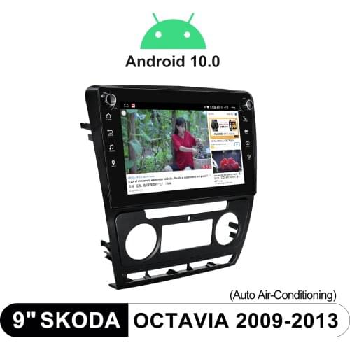 Android 10 Car Radio Stereo 9 Inch Multimedia Video Player HD 1280*720 4GB 64GB Camera For SKODA OCTAVIA 2009-2013 Auto CarPlay