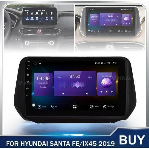 128G Car DVD Player GPS Navigation Touch Screen Android Head Unit For Hyundai Santa Fe IX45 2019 Car multimedia player stereo
