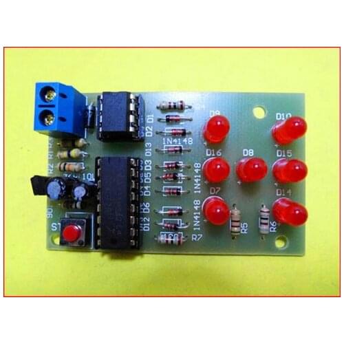 Free Shipping!!! With reverse polarity protection electronic LED dice / Fun making diy kits /Electronic Component