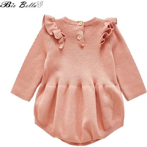 Baby Girl Bodysuit 2021 Spring Autumn Infant 0-24M Girls Sweater Princess Kintted Casual Girl Long Sleeve Outfits Girl Sweater