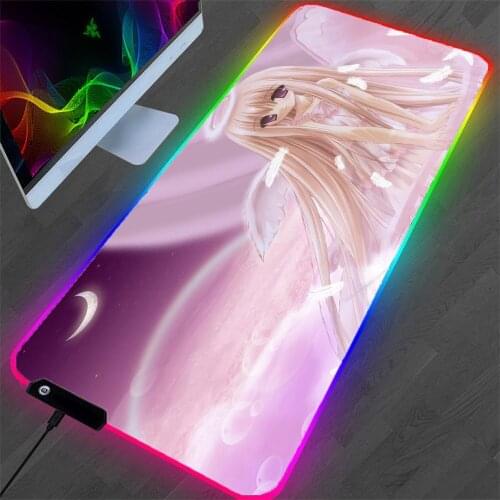 Angel Girl Japanese Anime Little Princess Large Mouse Pad Mini PC Office Keyboard Desk Mat One Notebook MousePad Anti-Slip Xxl