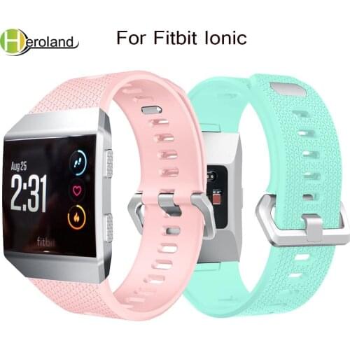 Colorful Sport soft Silicone Watch strap for Fitbit Ionic smart Watch Strap Fitness Replacement Wristband Lightweight Bracelet