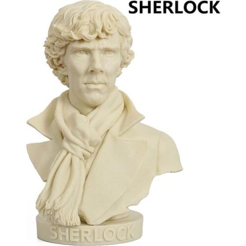 Detective Sherlock Resin Bronze Bust Statue Holmes Wahson Resin Figures Doll Hight Quality