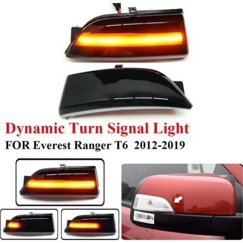 Dynamic LED Turn Signal Light Side Mirror Indicator for Ford Everest Ranger T6 2012-2019 Raptor