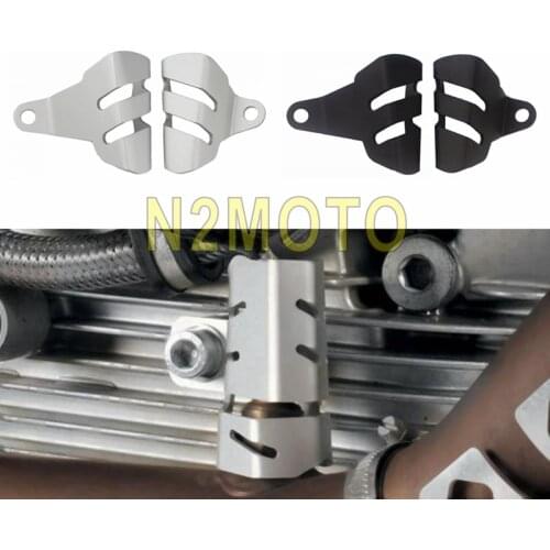 For BMW R nineT R9T 2014 2015 2016 2017 2018 2019 Silver/Black Aluminum Motorcycle Oxygen Sensors Protection Left + Right