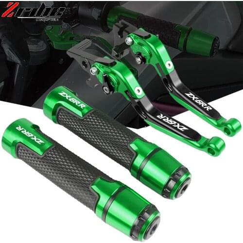 For kawasaki ZX6R ZX6RR ZX 6R 636R 6R 2000 2001 2002 2003 2004 Motorcycle Extendable Brake Clutch Levers Handle Handlebar Grips