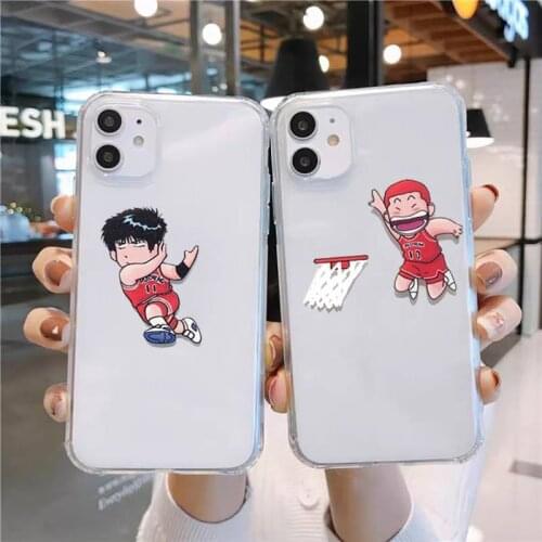 Slam Dunk anime fashion Phone Case Transparent for iPhone 11 12 mini pro XS MAX 8 7 6 6S Plus X 5S SE 2020 XR