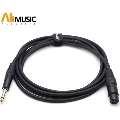 GETMUSIC 3 Meters Electric Guitar Cable Bass Musical Instrument Cable Cord 1/4 Inch Straight to XLR Male Black