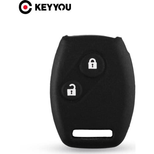 KEYYOU For Honda Civic Accord Pilot Fit Crv Ridgeline Jazz Frv Insight Cr-z Keyless Silicone Key Case Cover Fob Shell Protector