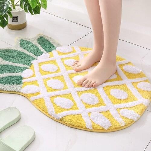 Fruit Doormat Lemon Watermenlon Bath Mat Water Absorbent Bathroom Carpet Anti Slip Floor Mat Bedside Carpet and Rugs
