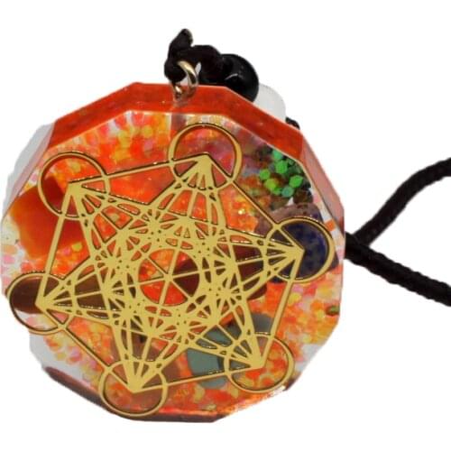 LOOKER Orgonite Manifest Abundance Wealth Luck Pendant Orgone Jewelry Necklace Chakra Energy Healing Crystals Chakra Necklace