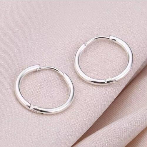 ZHOUYANG Small Hoop Earrings For Women Punk Silver Color Circle Round Ear Rings Free Shipping Mens Jewelry Accessories KAE164