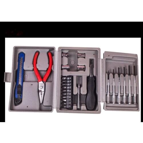 Multifunction Household Hand Tools Suit Box-packed Hardware Folding Toolbox With Screwdriver Pliers Sleeve 1PCS Inside