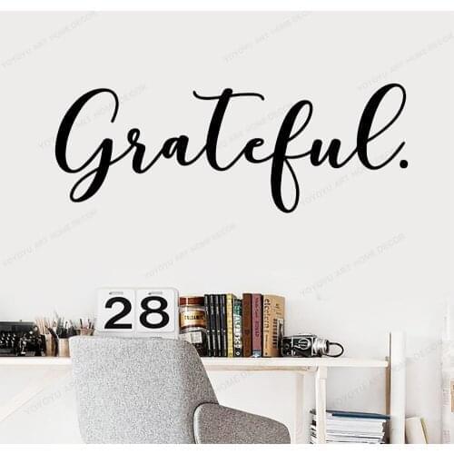Motivation Quote Grateful Wall Art Decal Decoration Fashion Sticker Living Room Children Room Background Wall Art Decal QQ1063