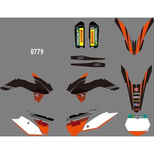 0779 Motorcycle Team Graphic & Backgrounds Decal Stiker Kits for KTM SX85 2013 2014 2015 2016 2017