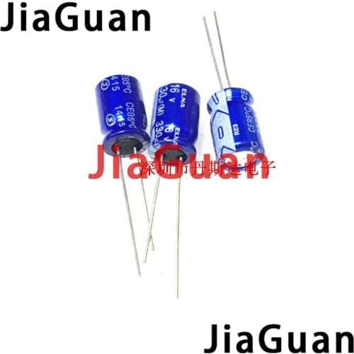 20pcs NEW ELNA RE3 16V330UF 8X11.5MM audio electrolytic capacitor 330uF/16V blue robe 330UF 16V