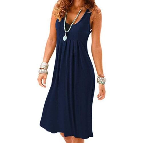 Solid sun dresses for women 2021,wholesale lots bulk clothes,Summer sleeveless wrinkle mini tank dress