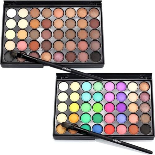 40 Colors Eyeshadow Makeup Palette Matte Shimmer Glitter Eye Shadow Lasting Waterproof Smoky Sequin Eye Makeup Cosmetic Beauty
