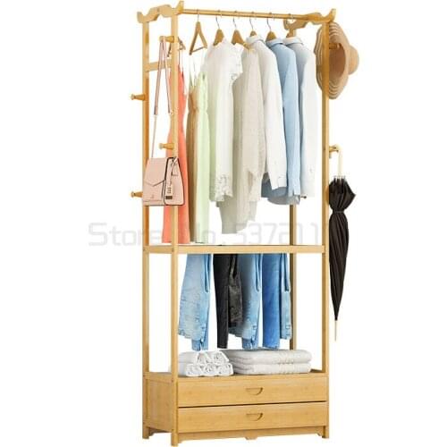 Wardrobe modern simple solid wood assembly clothes kitchen bedroom clothes bag storage cloakroom cabinet