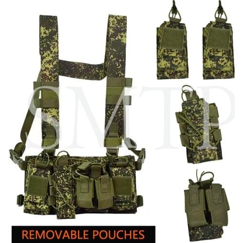 SMTP W1 Russian Little Green Man EMR Camouflage Detachable D3 Tactical Chest Vest Army Fans Belly Vest