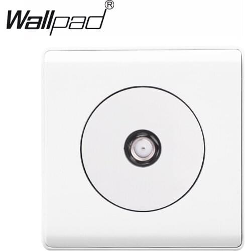 Satellite Antenna TV Outlet L6 Wallpad White Plastic Single Frame F Type Coaxial Sky Socket