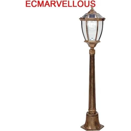Lamba Sokak Lambasi Lampadaire European De Rue Eclairage Solar Luminaire Exterieur Decor Uliczna Lampione LED Street Light