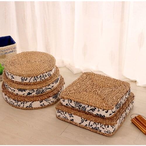 6-7cm thick Grass-woven Putuan Sitting Sponge Cushion Rattan-woven worshiping Sitting Tatami Grass-woven Putuan Mat