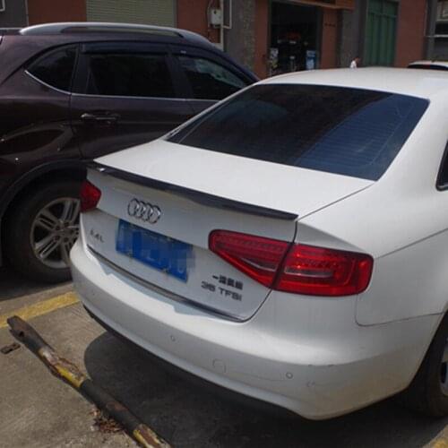 MONTFORD Car Styling Fit For Audi A4 B8 2008-2016 High Quality Carbon Fiber Modified Rear Spoiler Tail Trunk Lip Wing Decoration