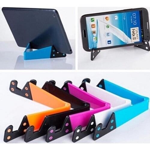 Universal Foldable Mobile Cell Phone Stand Holder for Smartphone & Tablet PC Multicolor Colorful V Shaped