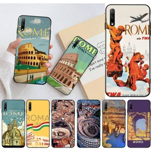 Vintage Colosseum Rome Italy DIY Printing Phone Case cover Shell for Huawei Honor 30 20 10 9 8 8x 8c v30 Lite view pro