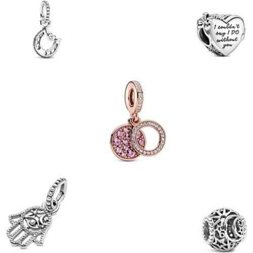 Winter 2020 new 925 sterling silver beads double pendant suitable for original Pan bracelet DIY jewelry