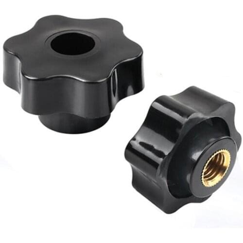 2pcs M5/M6/M8/M10 plum hand twist nut hexagonal star plastic handle nut bakelite through hole