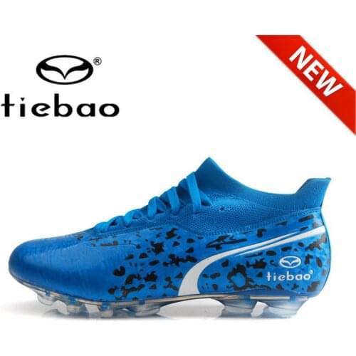 2020 New TIEBAO Football Boots Long Cleats AG Soccer Shoes Professional Training Football Shoes Ankle Socks Futbol Sneakers Men