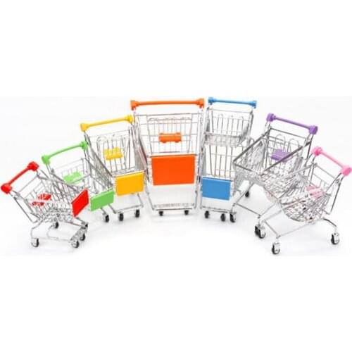 5pcs Mini Shopping Cart Small Carts Creative Food Cafe French Fries Snack Plate Makeup Jewelry Storage Basket