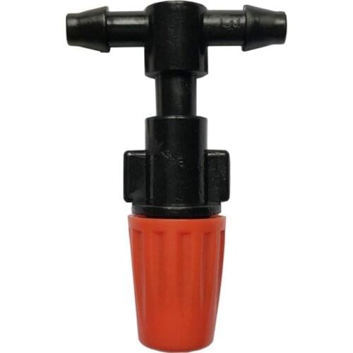 50Pcs Greenhouse Misting Nozzle with Tee Connector Garden Irrigation System Plastic Watering Sprinkler Head