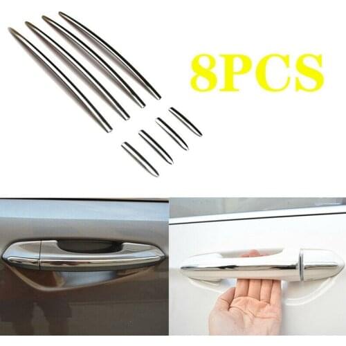 8Pcs Stainless Steel Chrome Door Handle Stripe Cover Trim for Ford Fusion Mondeo 1.5T 2013-2016