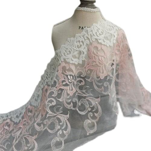 10Meters Embroidery Lace Trim DIY Craft Sewing Supplies Pink Grey Ribbon Skirt Decoration Accessories Dolls 22cm Wide New