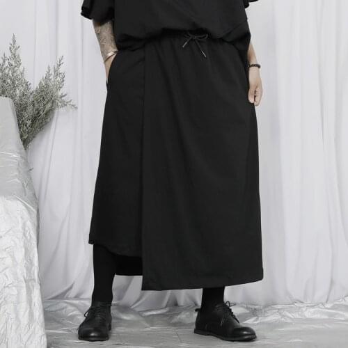 Large new casual pants mens octuple pants Japanese Yamamoto style all season loose wide leg pants personalized skirt pants