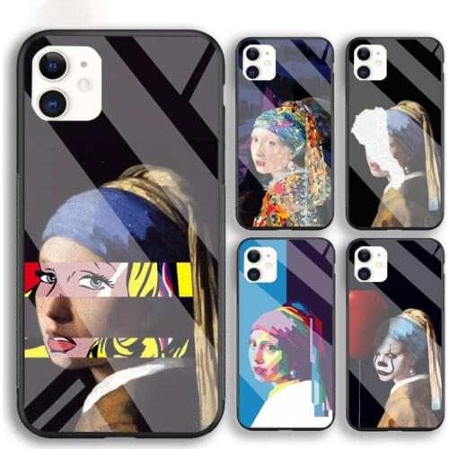 Funny Art Aesthetics Phone Case For Iphone 6 6s 7 8 Plus XR X XS XSmax 11 12 Pro Mini Max Tempered Glass
