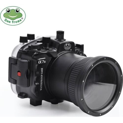 Seafrogs A7 II Pro 40m/130ft Underwater Waterproof Housing Case For Sony A7 II A7R II A7S II Support 90mm lens