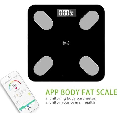 Bluetooth Electronic Scale Body Fat Scale Weight Scales Weighing for body Digital Weight Scales Toughened Glass LCD Display
