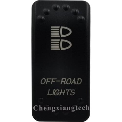 Laser Etched - OFF ROAD LIGHTS- Led Backlit Rocker Switch Cap for Car Boat Truck Rv Switch Auto DIY Replacing, Cover Only