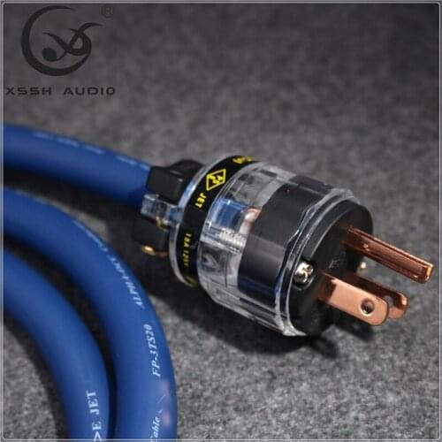 Hi-End Hifi amplifier OFC Pure Copper US+ IEC 3 pin pins AC Female Male Gold Plated Power Plug Power Cable Cord Wire