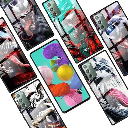 Venom Marvel cool for Samsung Galaxy Note 20 Ultra 10 Lite Plus 9 8 5G A70 A50 A40 A30 A20 Tempered Glass Phone Case