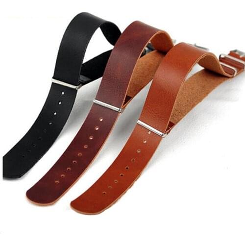 Handmade Leather Watch Band for Men Women Stainless Steel Buckle Strap Bracelet Accessories for Watchband 18mm 20mm 22mm 24mm