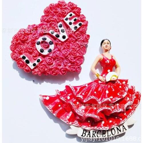 Palaciodel Flamenco Fridge Magnet Decor Love Flamenco Dancers In Barcelona Spain Tourism Fridge Magnet Souvenir Gift Ideas